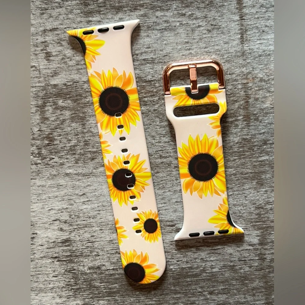 Apple Watch 42mm Sunflower Print Sport Band